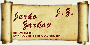 Jerko Žarkov vizit kartica